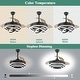preview thumbnail 3 of 17, Cusp Barn 42" Retractable Ceiling Fan with Lights and Remote DIY Shape Fandelier Modern Silent DC Motor LED Ceiling Light