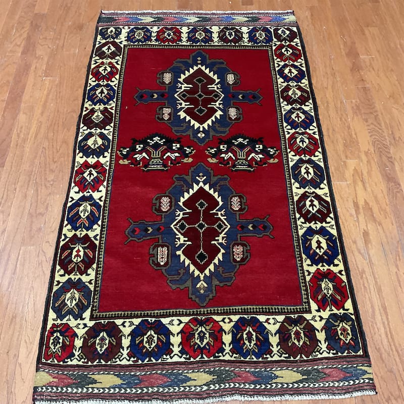 HERAT ORIENTAL Handmade Balouchi Wool Rug - 3'10" x 7'