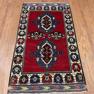 HERAT ORIENTAL Handmade Balouchi Wool Rug - 3'10" x 7'