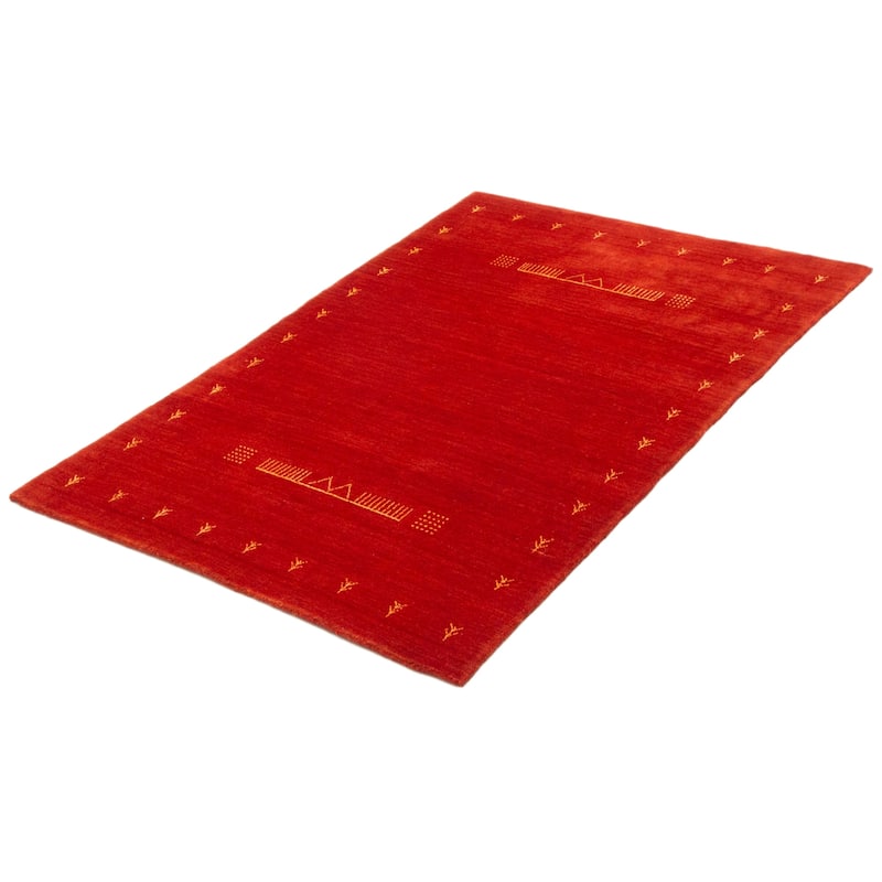 Kashkuli Gabbeh Red Rug 3'10" x 5'9" - 3'10 x 5'9