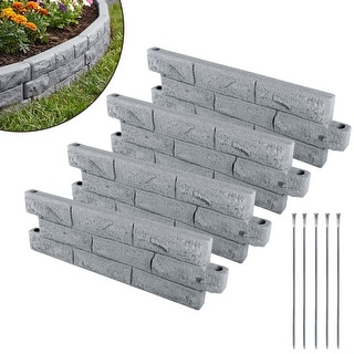 Faux Brick Landscape Edging 4 Pieces Flower Garden Border