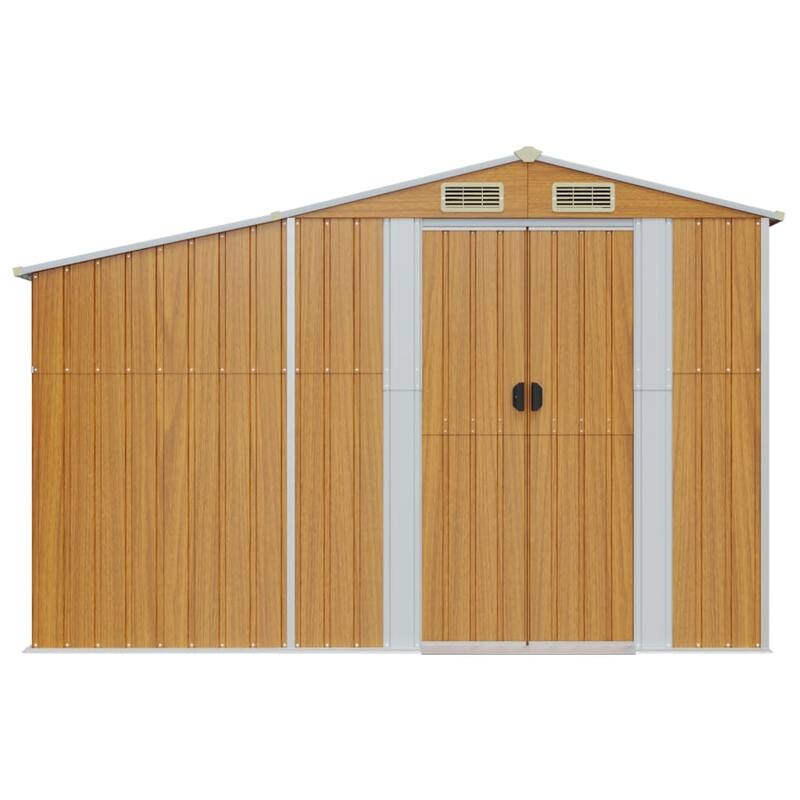 vidaXL Garden Shed Metal Outdoor Storage Tool Shed House Galvanized Steel