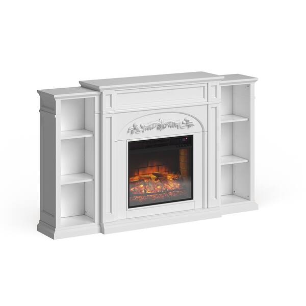 Shop Copper Grove Mattie White Bookcase Infrared Electric