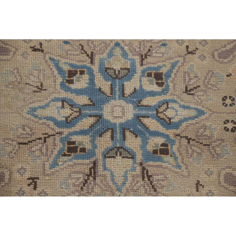 Hand Knotted Oriental 100% Wool Carpet Traditional Floral Yellow & Gold Mashad Area Rug - 12' 8'' X 9' 7''