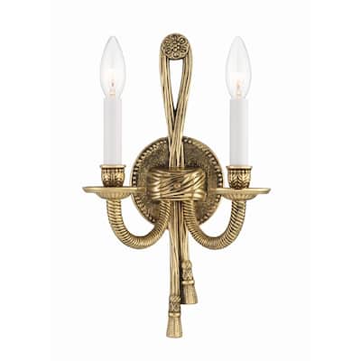 Crystorama Lighting Group Cortland 2 Light 8" Wide Wall Sconce