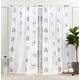 preview thumbnail 1 of 12, Nicole Miller New York Mabel Sheer Rod Pocket Curtain Panel Pair 54x108 - Grey