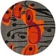 preview thumbnail 17 of 18, SAFAVIEH Handmade Soho Hiltraud N.Z. Wool Rug 6' Round - Grey/Orange - Round