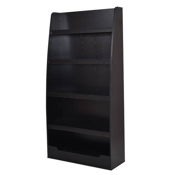 Costway 5 Layers Bookcases Bookshelf Shelves Storage Display Home Office Furniture Black Overstock 16565454