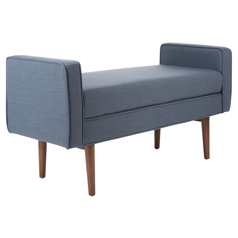 SAFAVIEH Rosalee Mid-Century Modern 25-inch Bench - 49" W x 18" L x 25" H - 49Wx18Dx25H