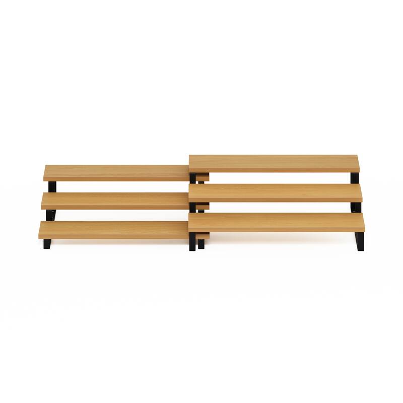 Furinno Ravel 3-Tier Multipurpose Expandable, Nestable Kitchen Counter Spice Rack Organizer, Set of 2