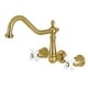 preview thumbnail 6 of 43, Heritage 3-Hole Wall Mount Roman Tub Faucet in Polished Brass Brushed Brass