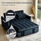 preview thumbnail 27 of 27, 3 in 1 Velvet Sofa Bed with Adjustable Backrest