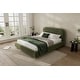 preview thumbnail 31 of 38, Christopher Knight Home - Eleanor Boucle Fabric Upholstered Platform Bed with Curve-Shaped Design