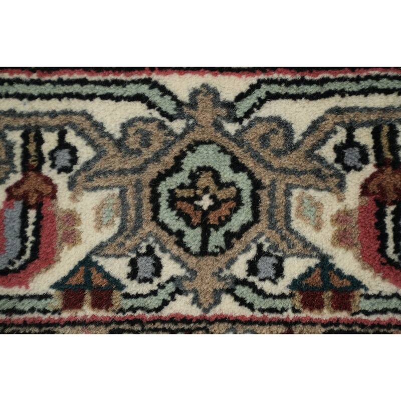 Hand Knotted Oriental 100% Wool Carpet Traditional Geometric Black Bidjar Area Rug - 17' 10'' X 12' 1''