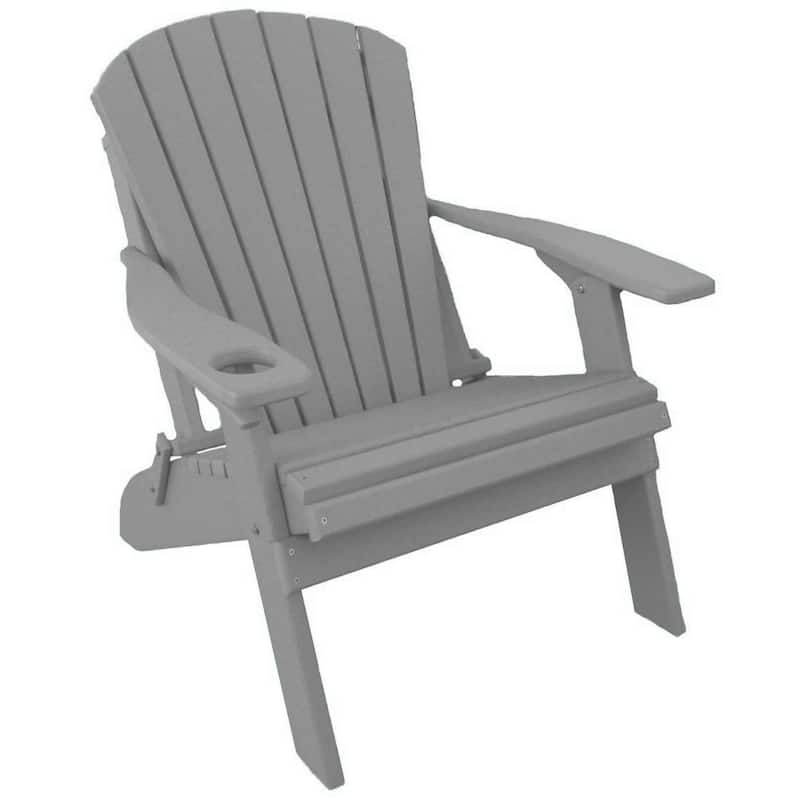 Poly Adirondack Big Boy Chair - Light Grey