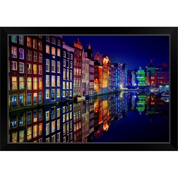 "Amsterdam" Black Framed Print