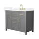 Option Dark Gray / White Quartz Top / Brushed Gold