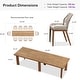 preview thumbnail 16 of 20, PURPLE LEAF Dining Set Patio Metal Rectangular Table and Wicker Rattan Chairs for Outside Porch Modern Outdoor Furniture Sets