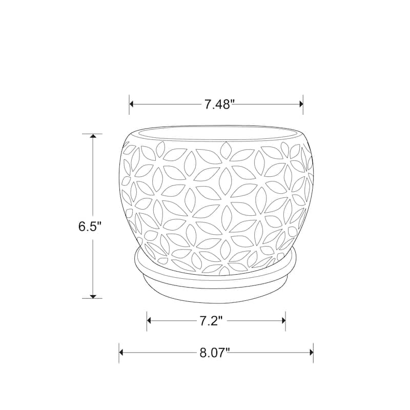 Southern Patio Elora Planter, 2-pack - 8" Diameter (2-pack)