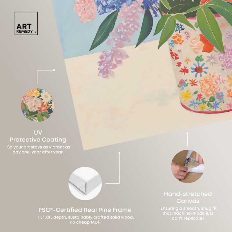 Floral Tin Canvas by Art Remedy, Gallery Wrapped