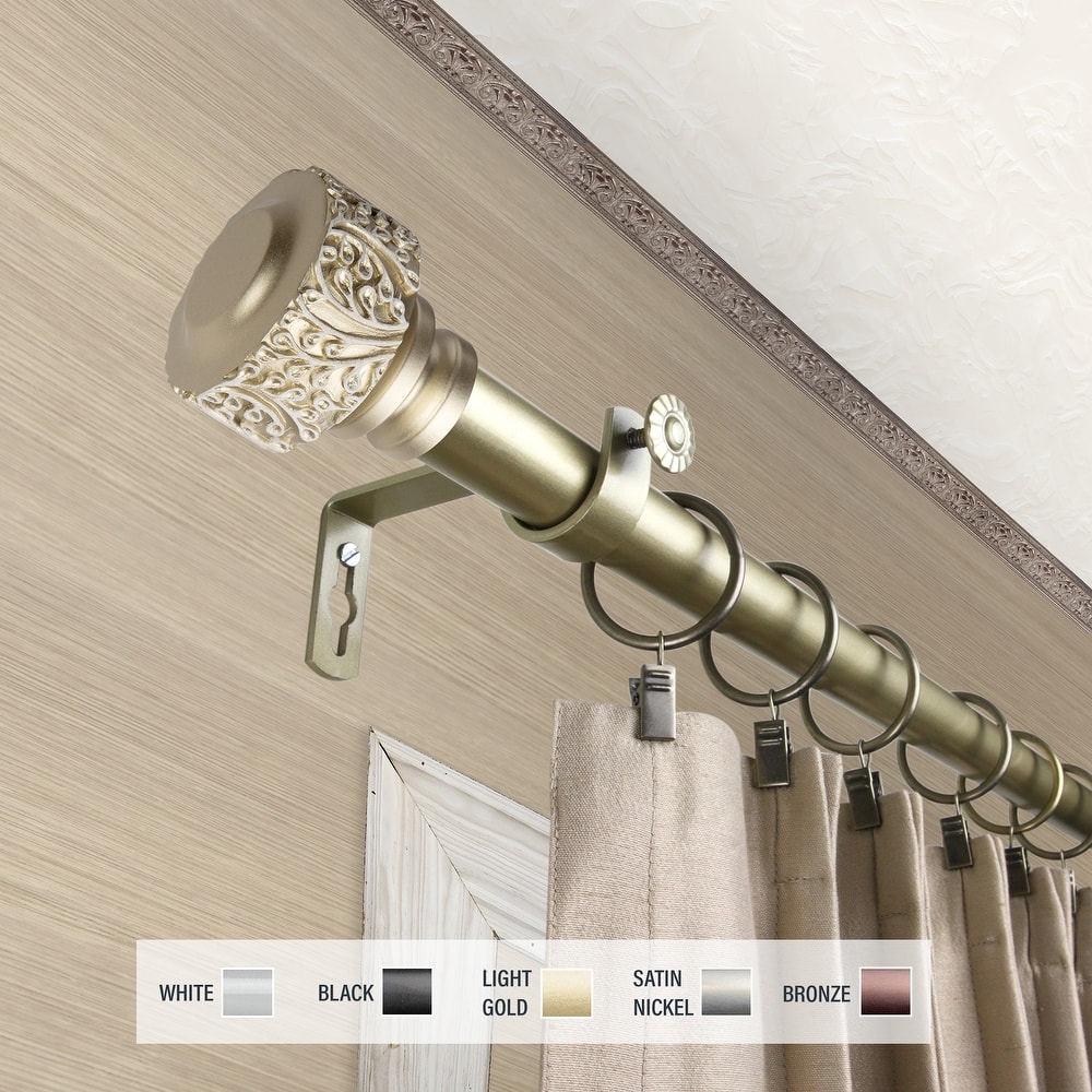 InStyleDesign Verbena 1 inch Diameter Adjustable Curtain Rod