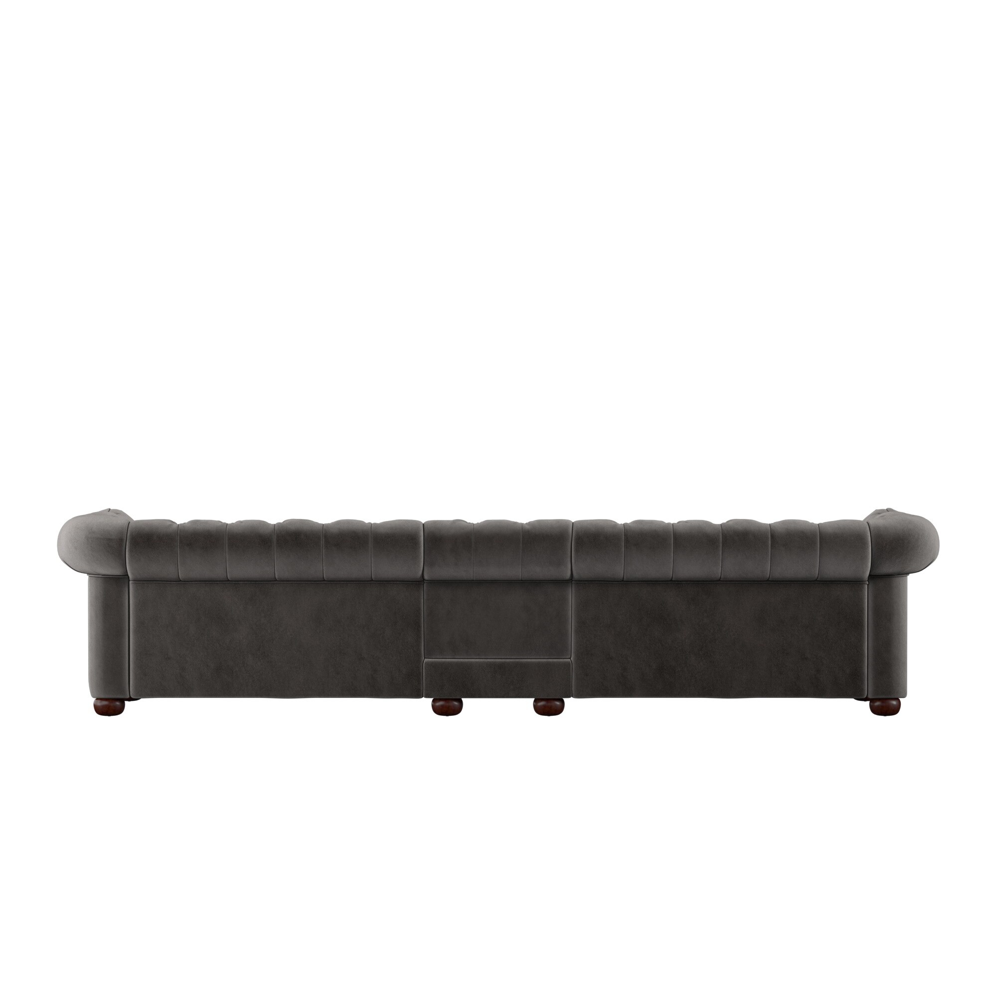 Knightsbridge Grey Extra Long Chesterfield Sofa by iNSPIRE Q 