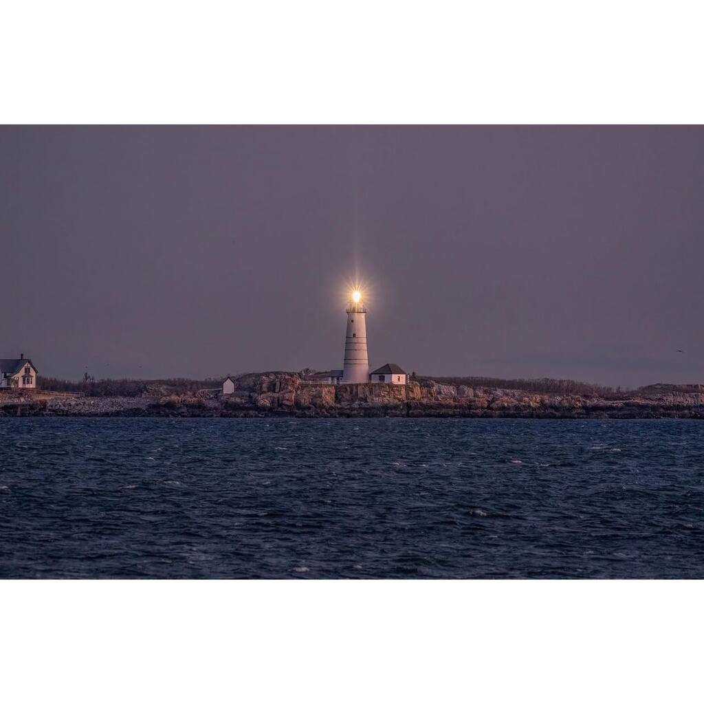 Boston Harbor Lighthouse Boston Light by Wayne Collamore Art Poster - Print On Demand