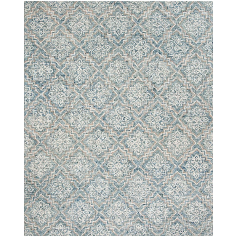 SAFAVIEH Handmade Abstract Ingegerd Modern Wool Rug - 11' x 15' - Blue/Grey