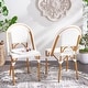 preview thumbnail 1 of 16, SAFAVIEH California Outdoor Side Chair Set of 2 (Fully Assembled) - 20 in. W x 22 in. D x 35 in. H White