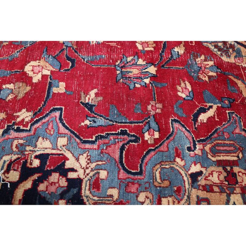 ECARPETGALLERY Hand-knotted Antalya Vintage Burgundy Wool Rug - 9'8 x 12'10