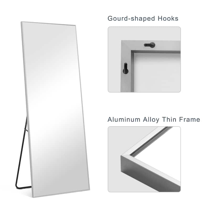 Dovelina Modern Full Length Floor Mirror - Freestanding Vanity Mirror for Bathroom or Living Space