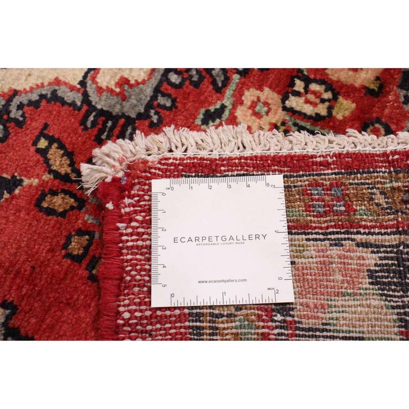ECARPETGALLERY Hand-knotted Andelz Red Wool Rug - 3'3 x 8'11