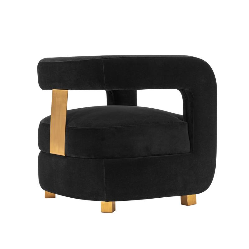 Manhattan Comfort Amirah Velvet Lounge Chair
