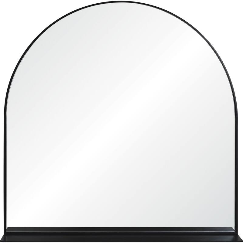 35" Black Traditional Arch Framed Wall Mirror