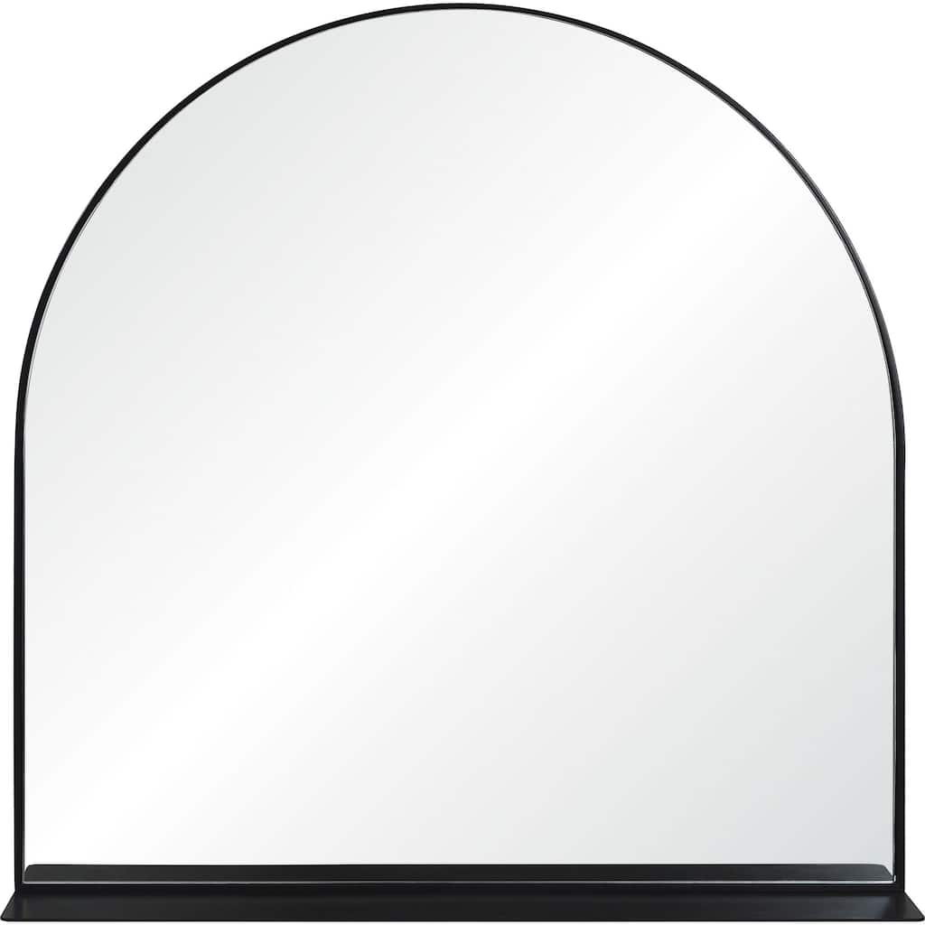 35" Black Traditional Arch Framed Wall Mirror