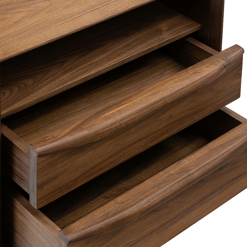 Poly & Bark Cura Nightstand in American Black Walnut