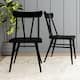 Plank and Beam Solid Wood Windsor Dining Chair - Set of 2 - Black