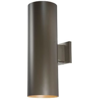 Volume Lighting 2-Light Antique Bronze Outdoor Cylinder Wall Mount