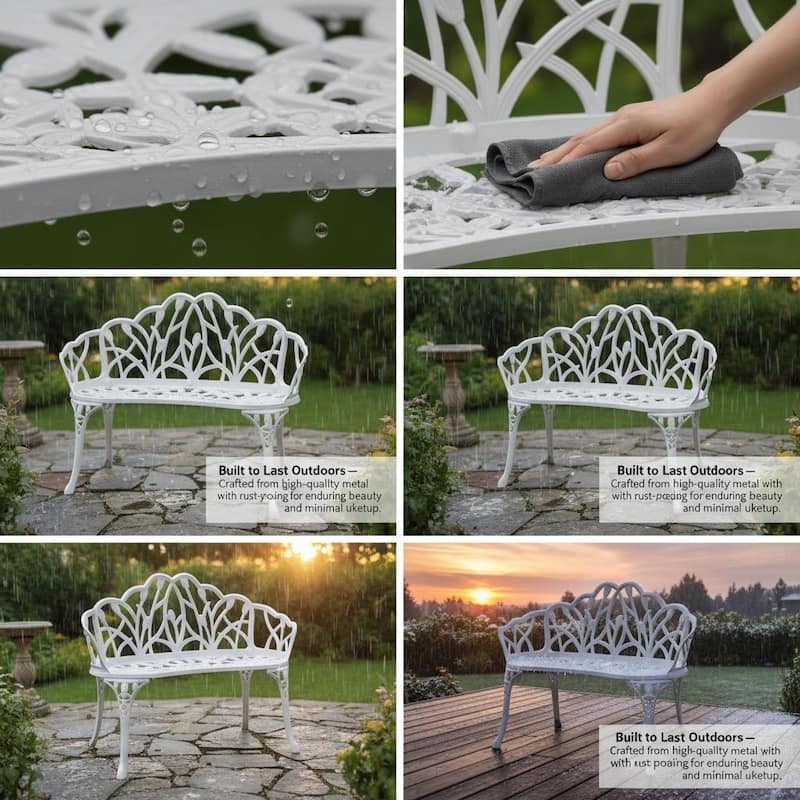 Sleek Aluminum Outdoor Loveseat for Modern Patios