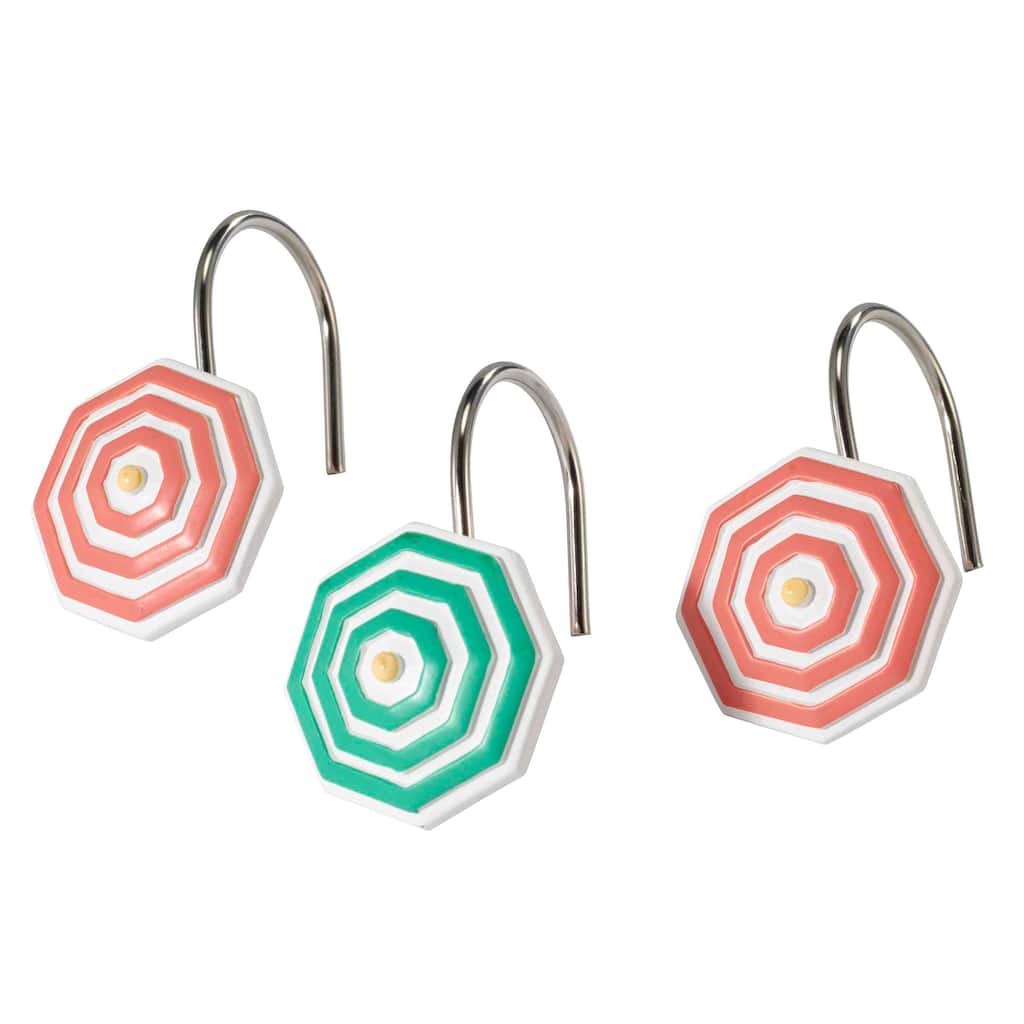 Avanti Linens Flamingo Paradise Shower Hooks - White