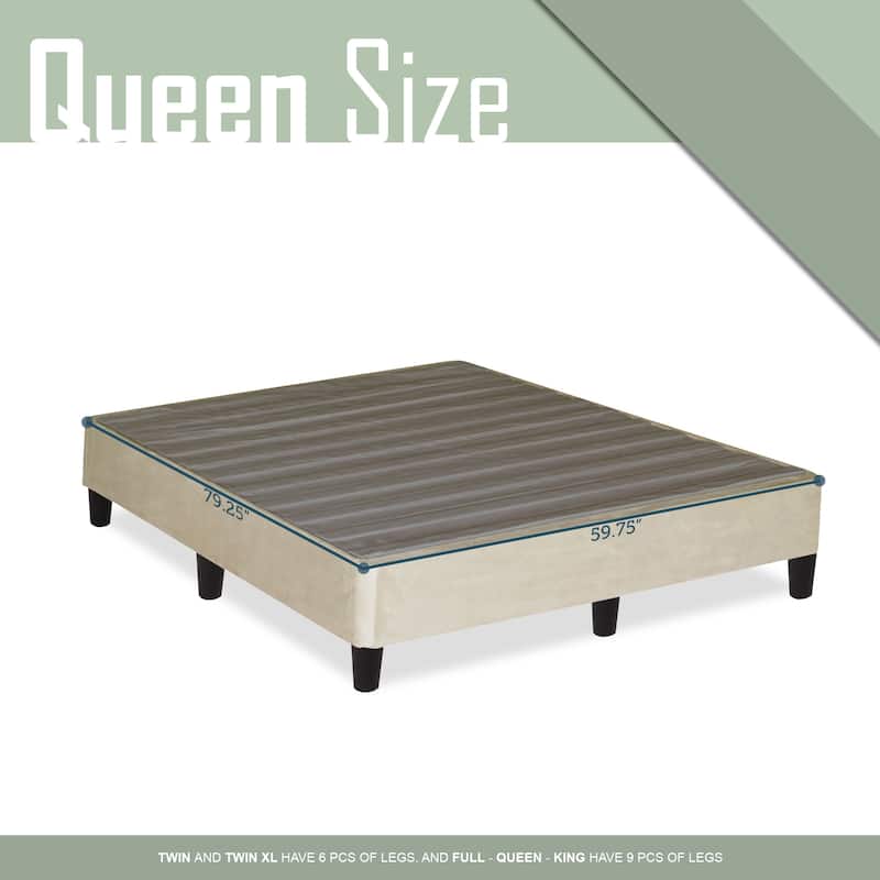 Onetan Beige 13-inch Minimalist Platform Bed