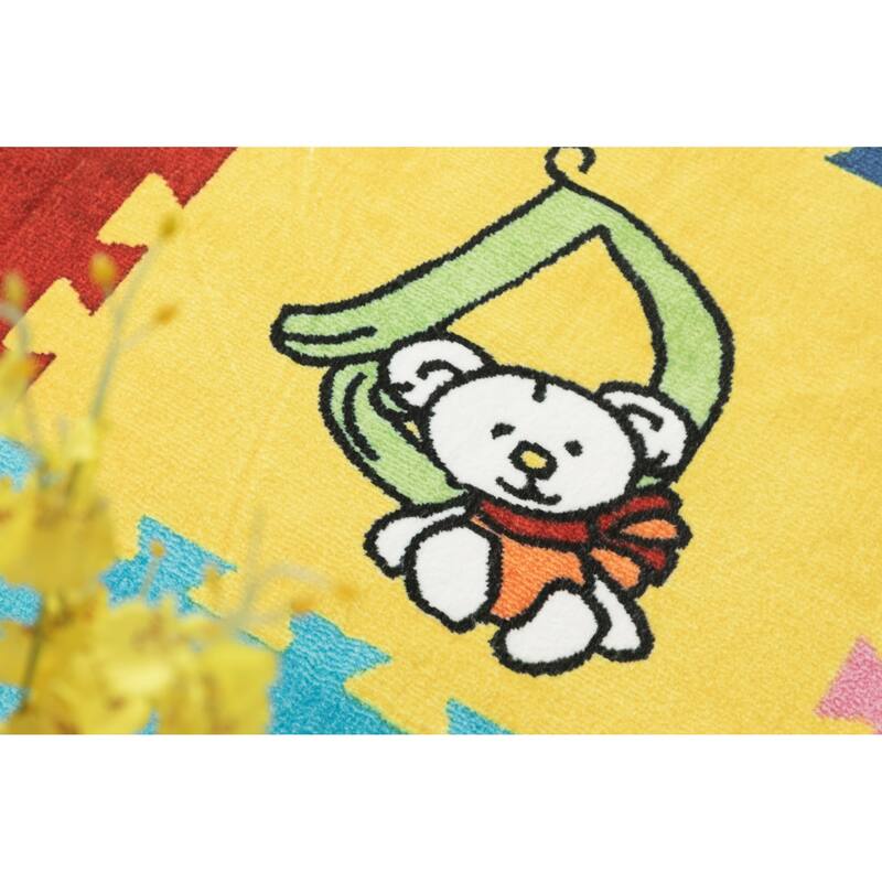 Kids Collection Colorful Numbers & Letters Design Playful Rug