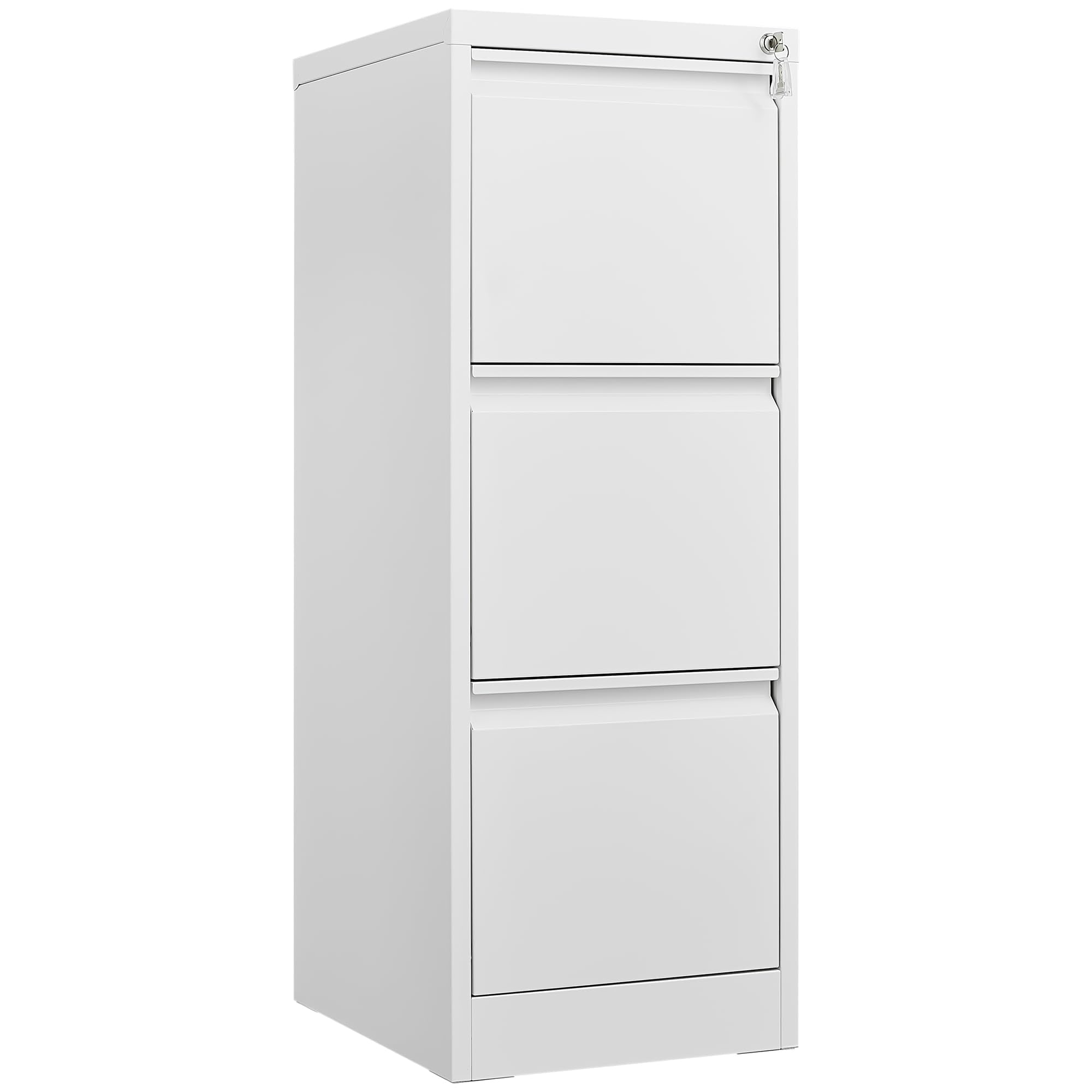 3 Drawer/4 Drawer Filing Cabinet with Lock, Metal Vertical Office Home Narrow File Storage Cabinet