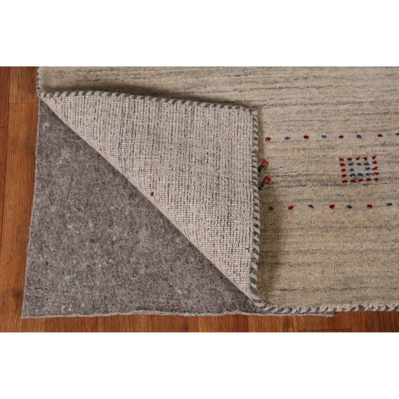 Hand Knotted Oriental 100% Wool Carpet Tribal Tribal Beige & Ivories Gabbeh Area Rug - 7' 9'' X 5' 0''