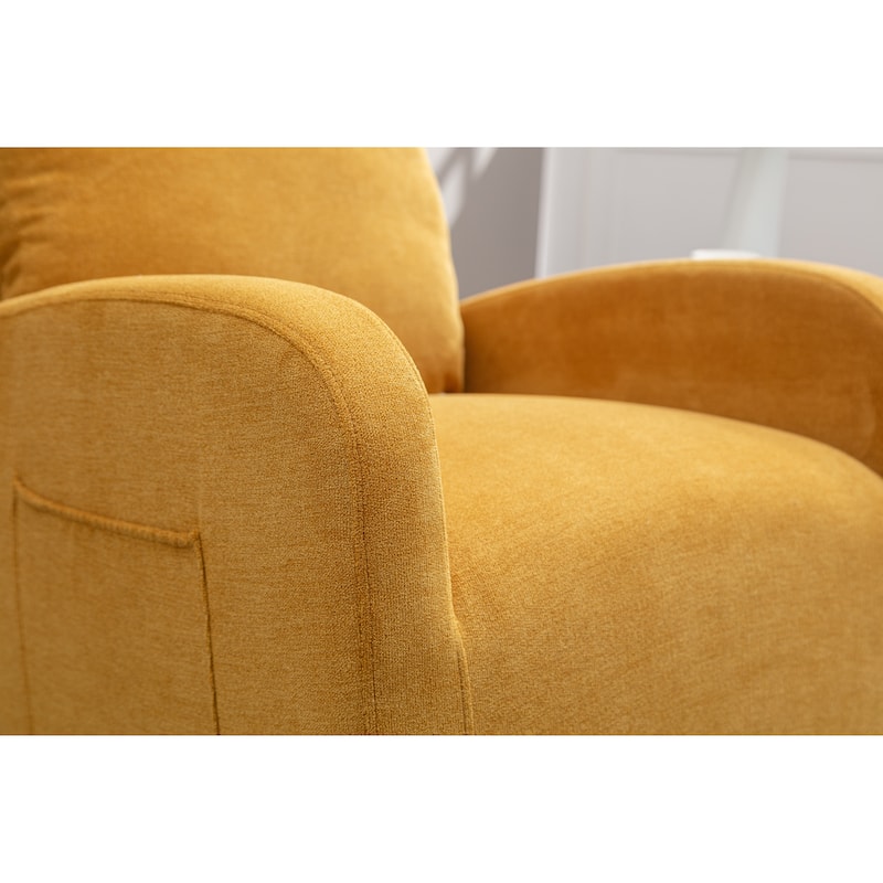 Rocking Chair, High Backrest Upholstered Swivel Gliders Rocking Armchair, Rocking Chair Nursery with Thick Padded Cushion