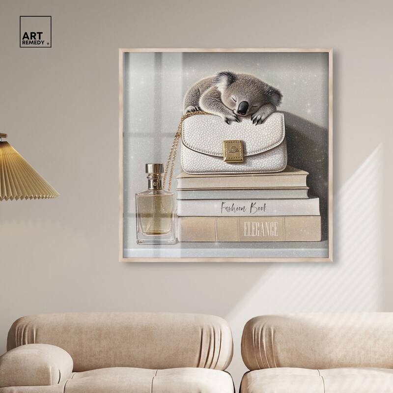 Koala on Fashion Books Shadowbox by Art Remedy
