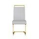preview thumbnail 13 of 18, 2 Piece Dining Chairs Set,Modern Fashion Kitchen Vanity Patio Club Guest Office Chair,Plating Golden Metal Legs