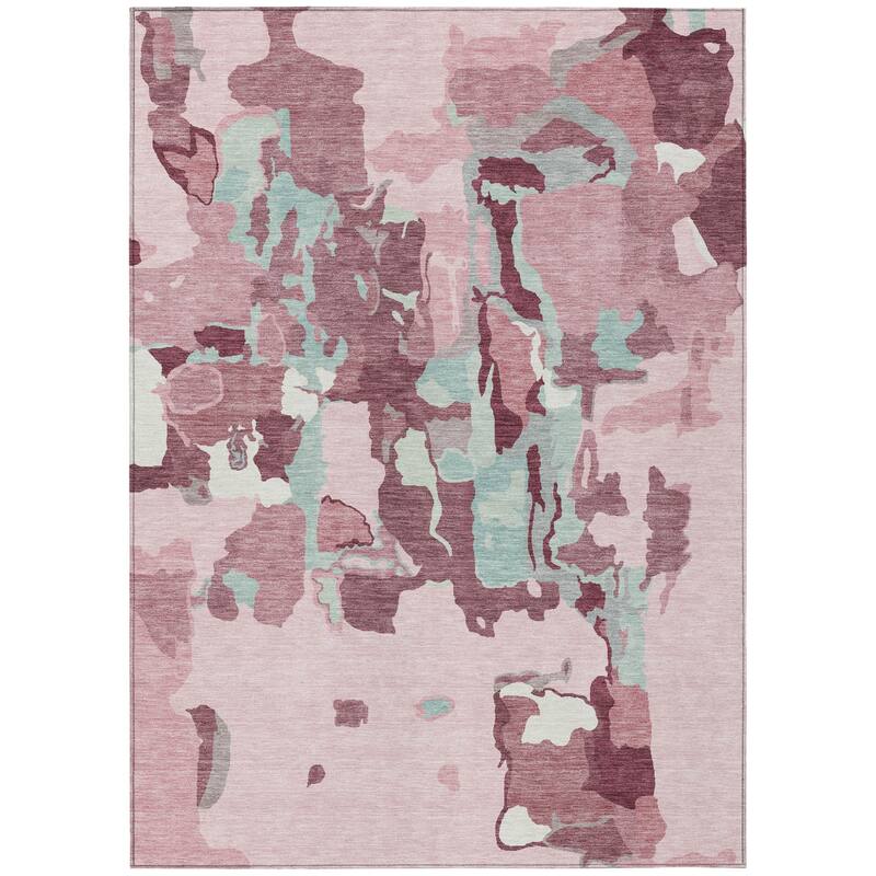 HomeRoots Abstract Transitional Rectangle Outdoor Rug