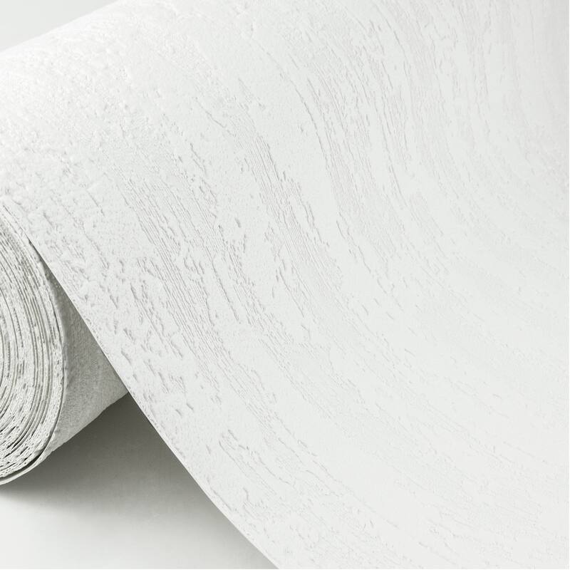 Brewster Antoni White Vertical Plaster Paintable Wallpaper - 396in x 20.9in x 0.025in