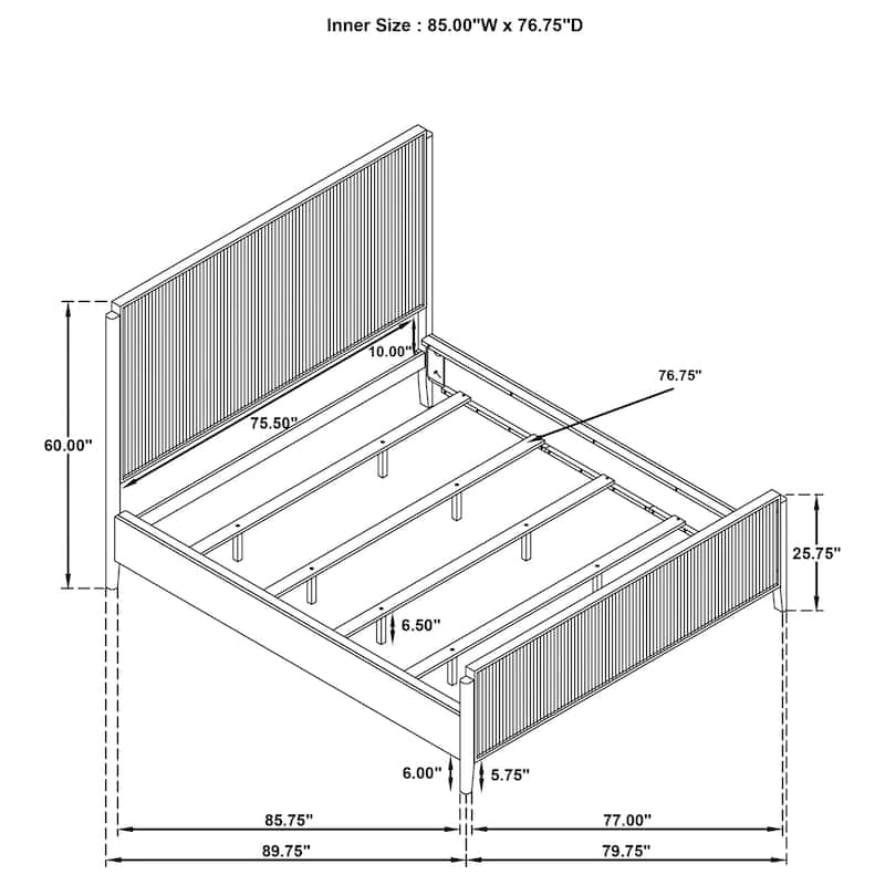Brookmead Transitional Wood Panel Bed Black